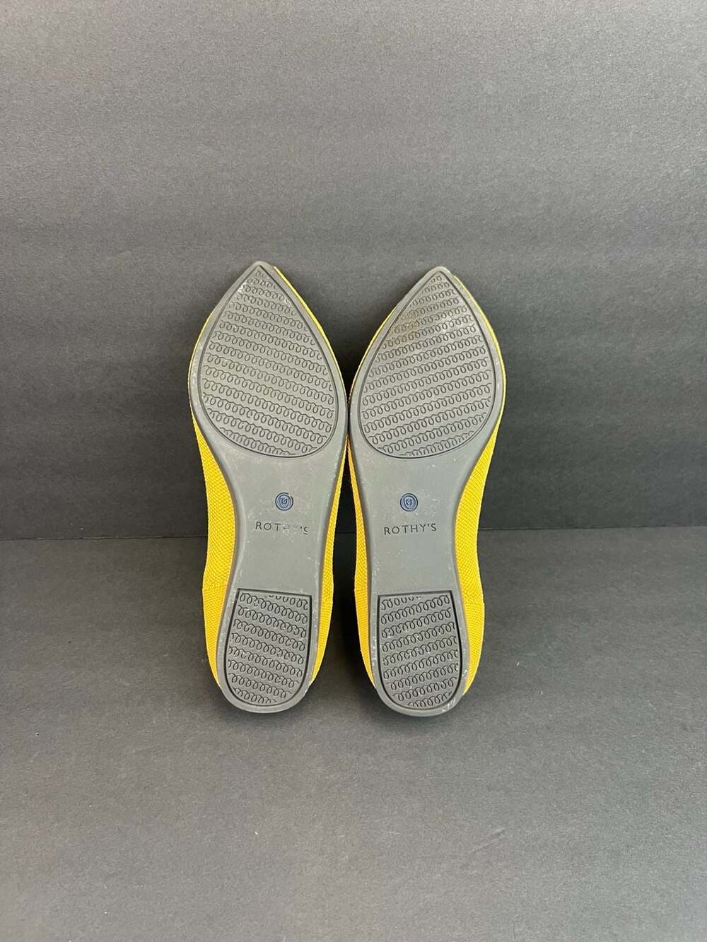 Rothy's The Point Women's Knit Ballet Flats in Marigold Yellow Size 9 - Picture 4 of 7